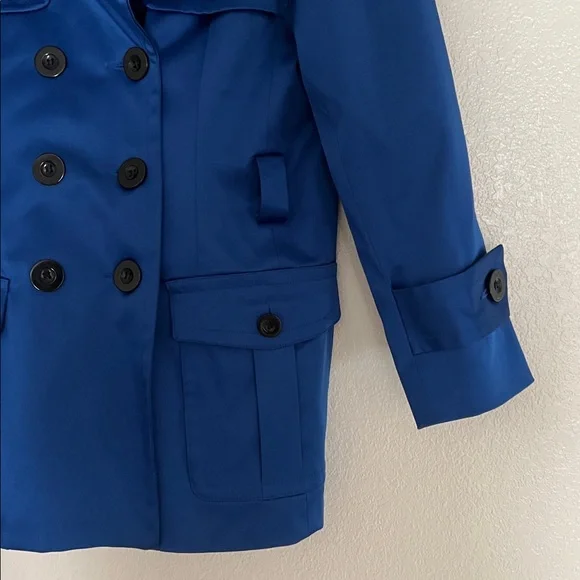 Lisa International Jacket Collared Double Breasted Pockets Belt Lined Size M - Picture 4 of 13